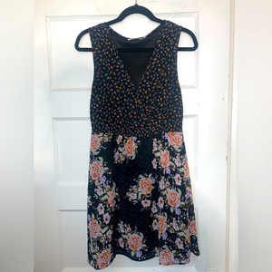 Urban outfitters pins and needles double floral print dress‎ size medium